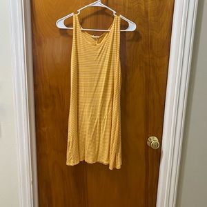 Yellow striped sun dress
